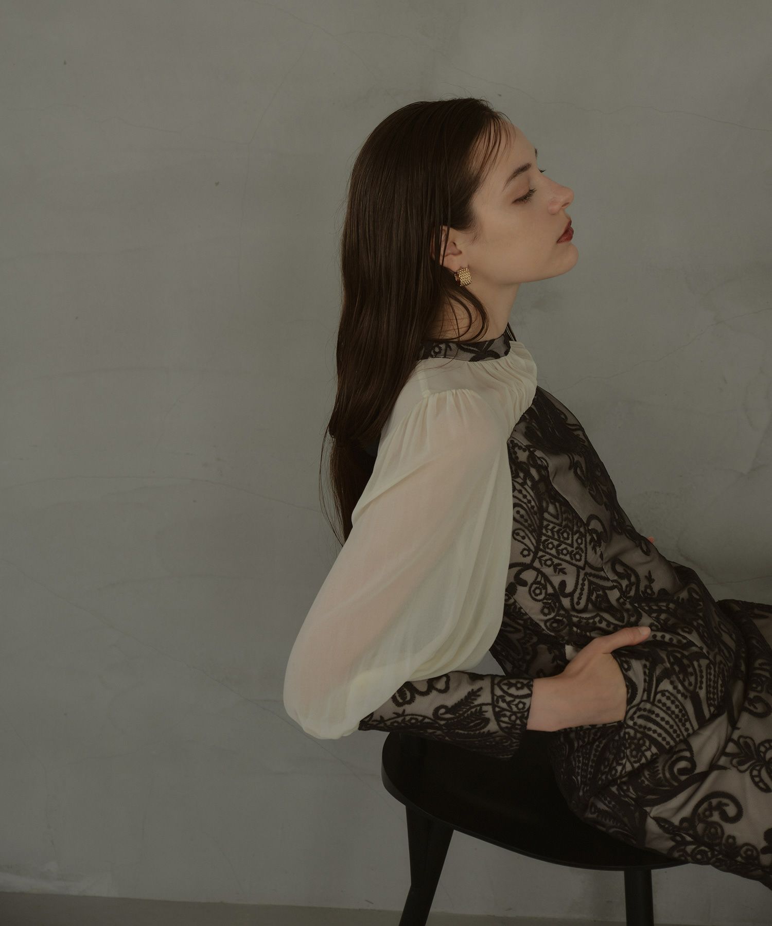 アンドレスド ダマスクギャザードレス 結婚式 お呼ばれ ドレス