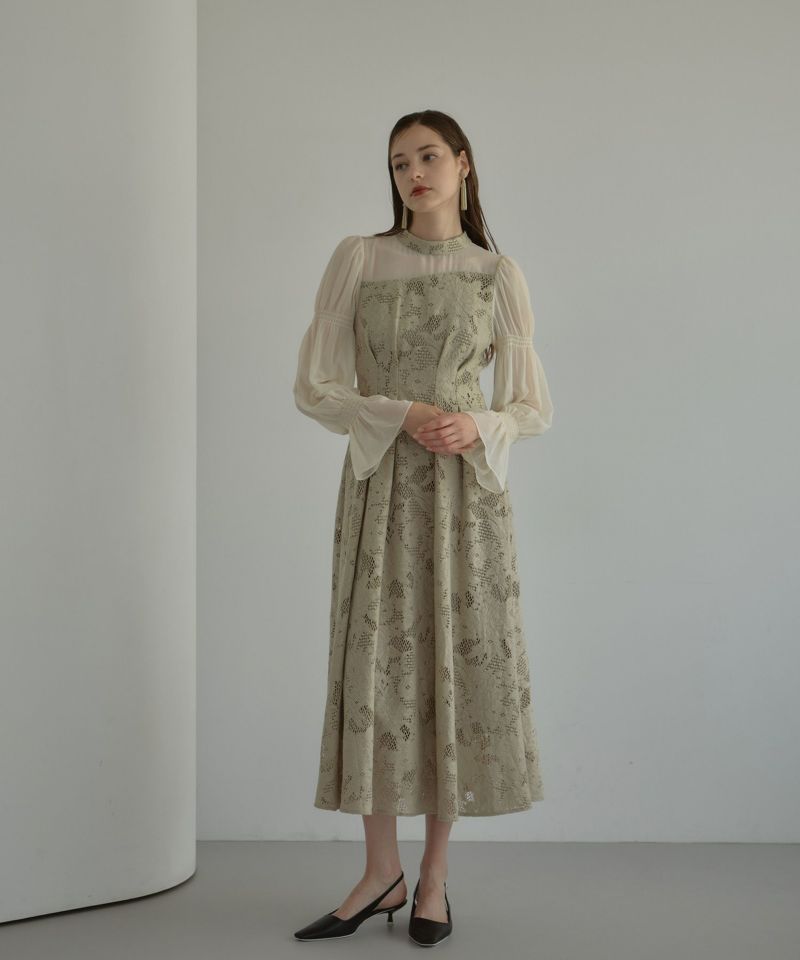 新品☆アプワイザーリッシェのラメジャガードタックドレス☆結婚式に 
