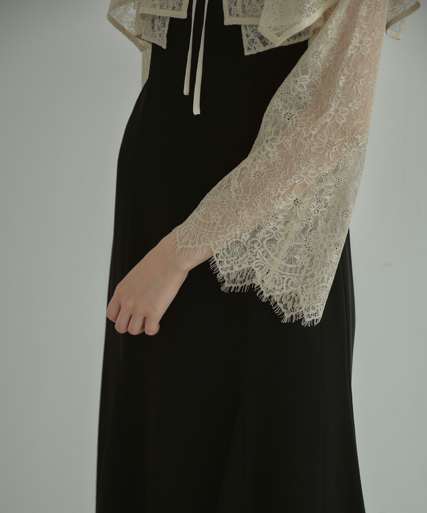 4610692 Navy Blue Layered Cape Dress