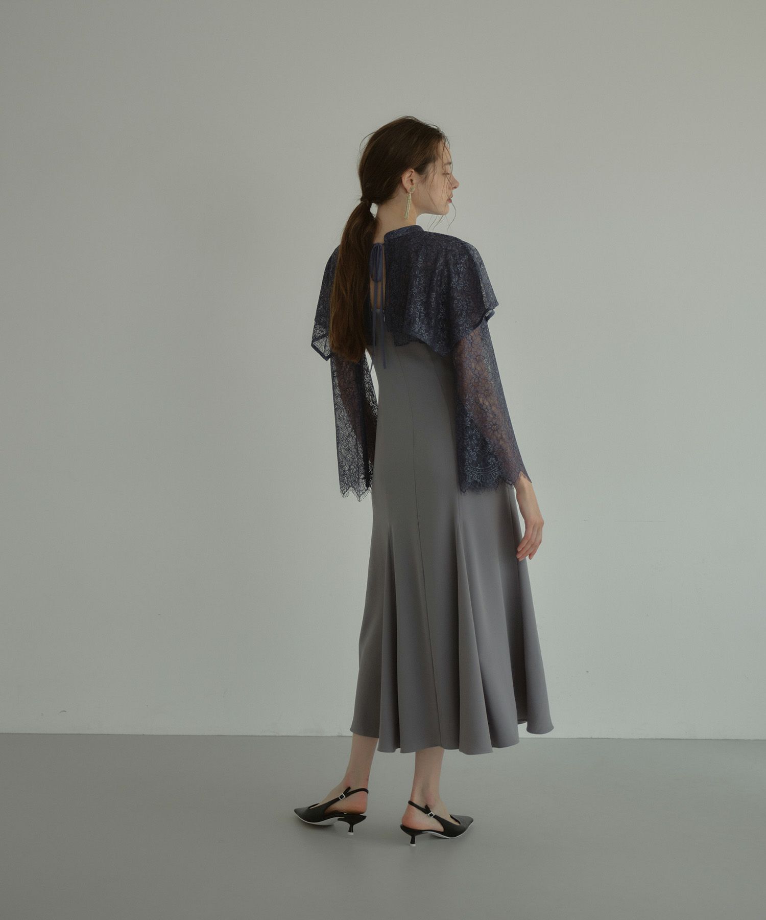 layered cape dress | ANDRESD