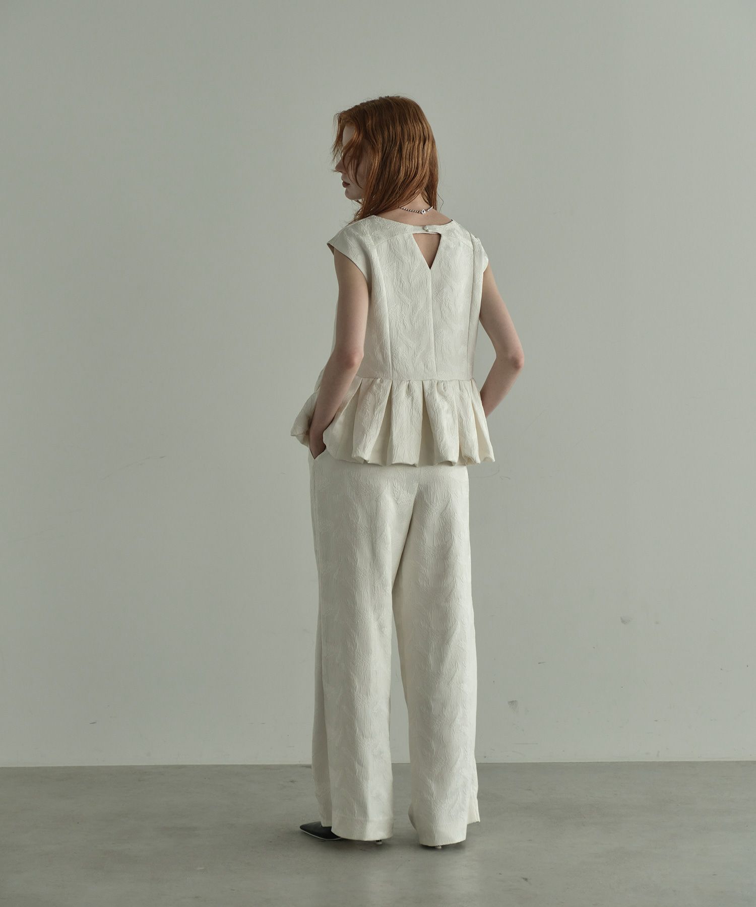 【美品】ANDRÉSDペプラムセットアップドレス M ANDRESD パンツドレス ペプラムセットアップドレス / peplum setup