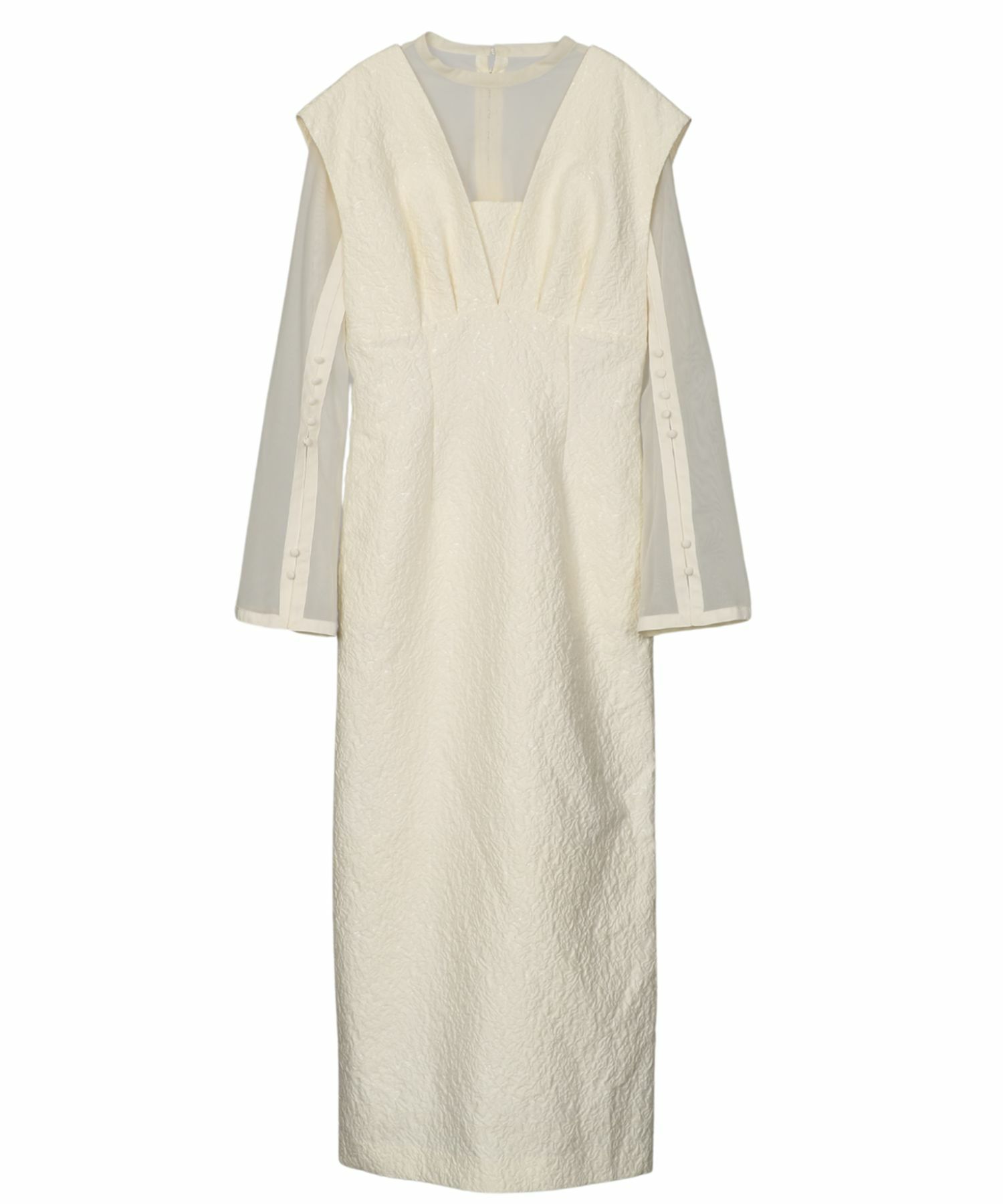 V line jacquard dress | ANDRESD
