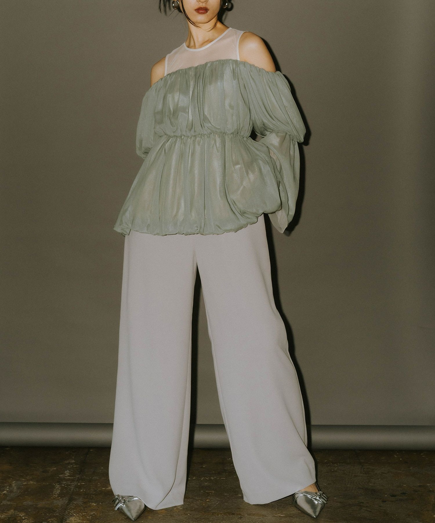 balloon peplum pants dress | ANDRESD