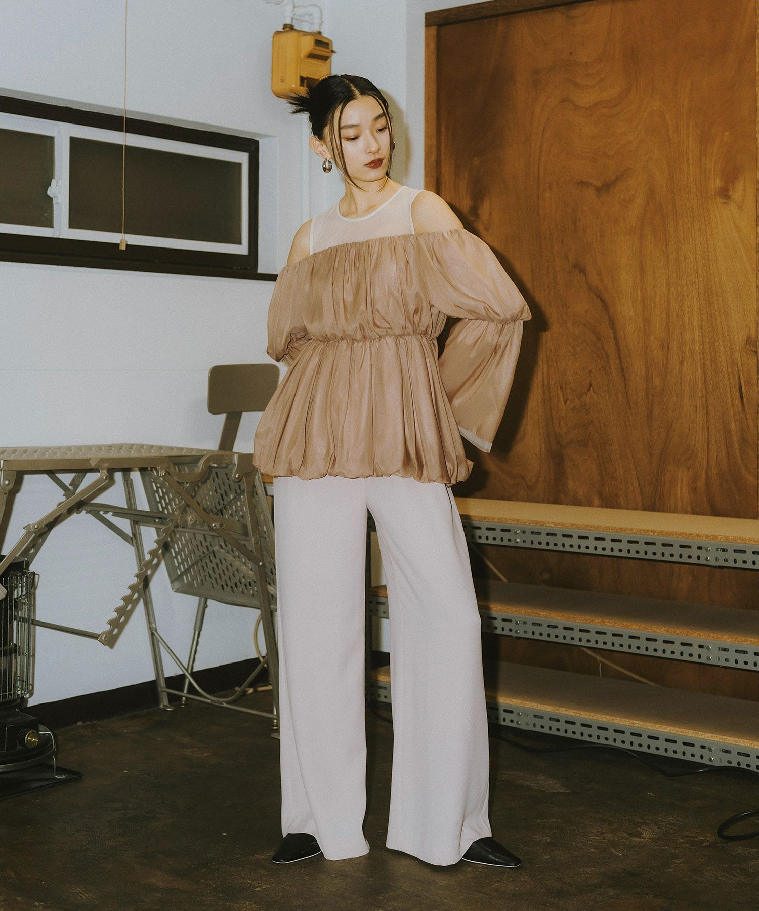 balloon peplum pants dress | ANDRESD