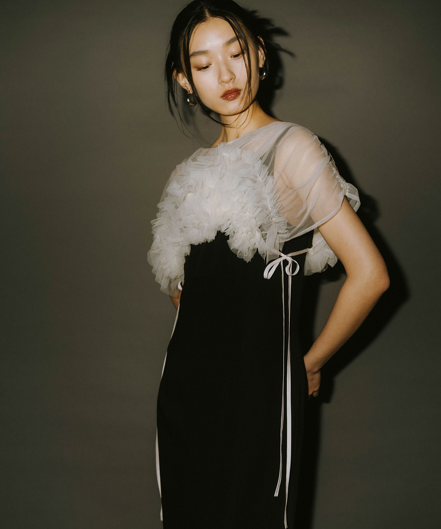 volume soft tulle dress レビュー | ANDRESD