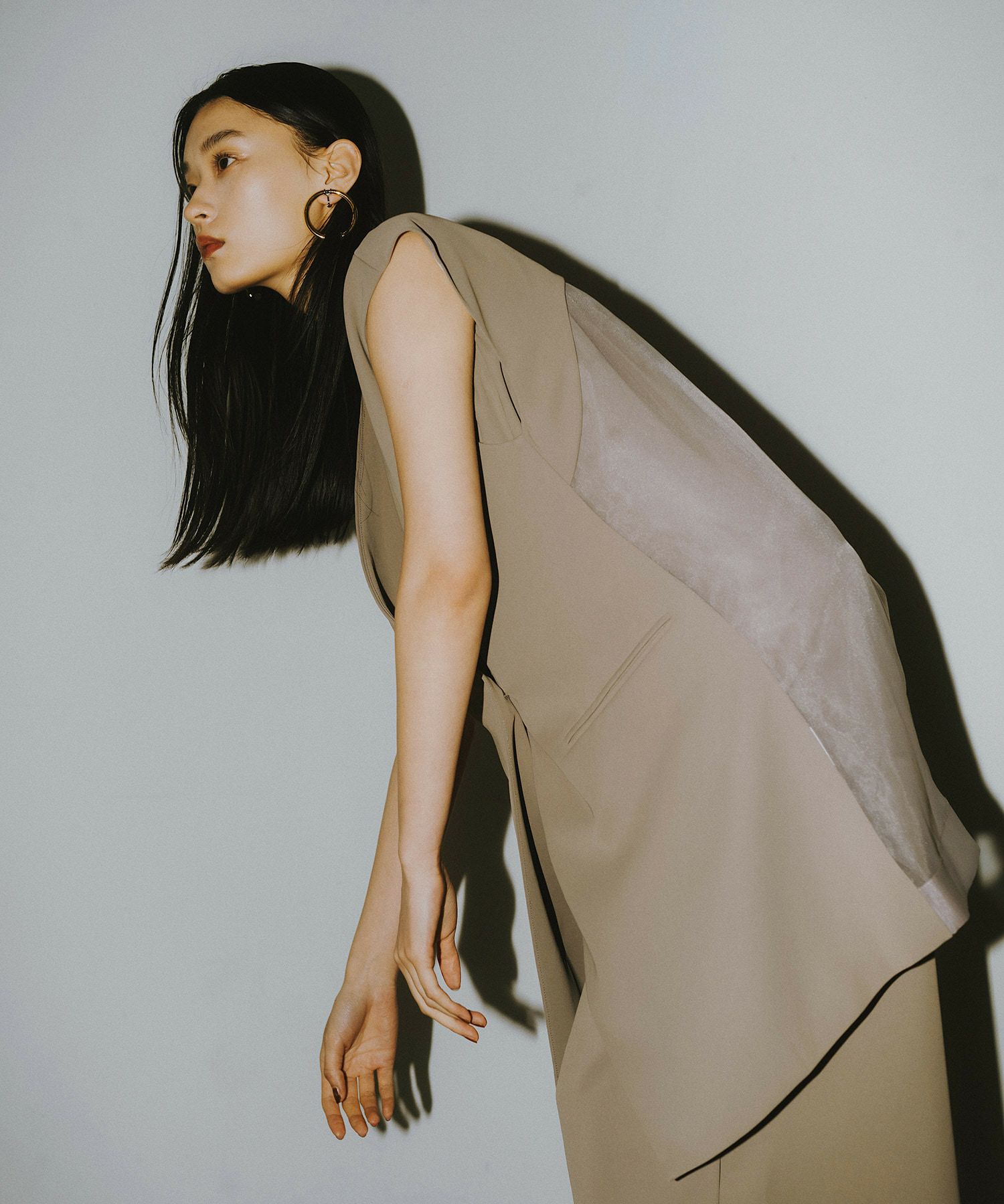 back sheer gilet setup dress | ANDRESD 