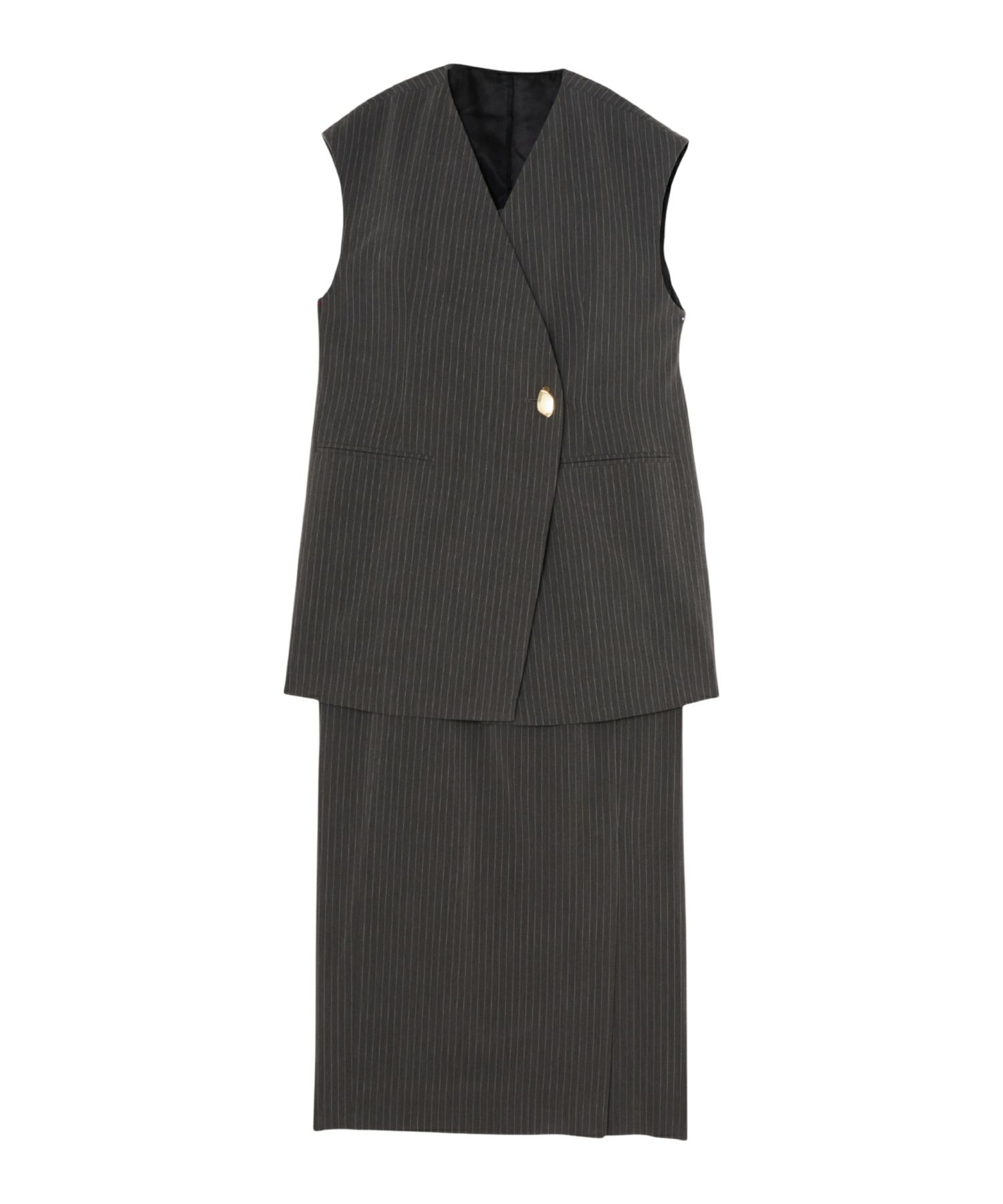 back sheer gilet setup dress | ANDRESD