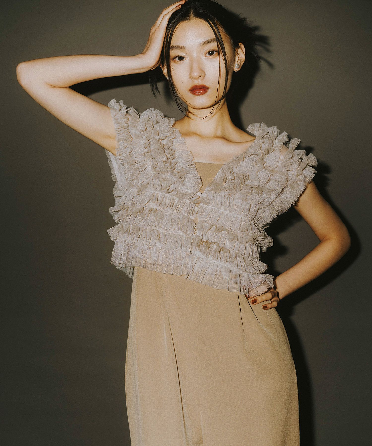 tulle vest all in one dress | ANDRESD 