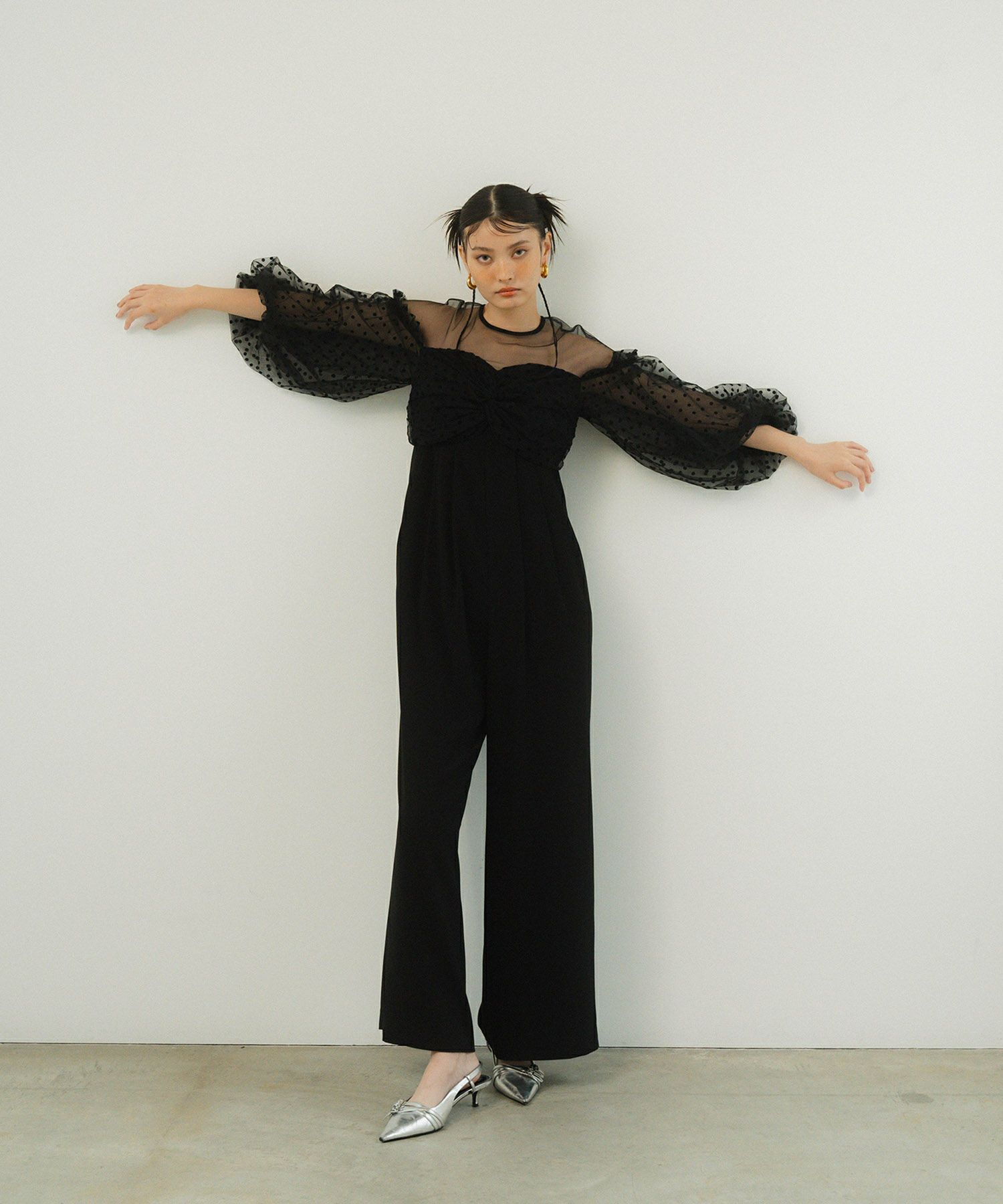 flocky dot pants dress | ANDRESD 