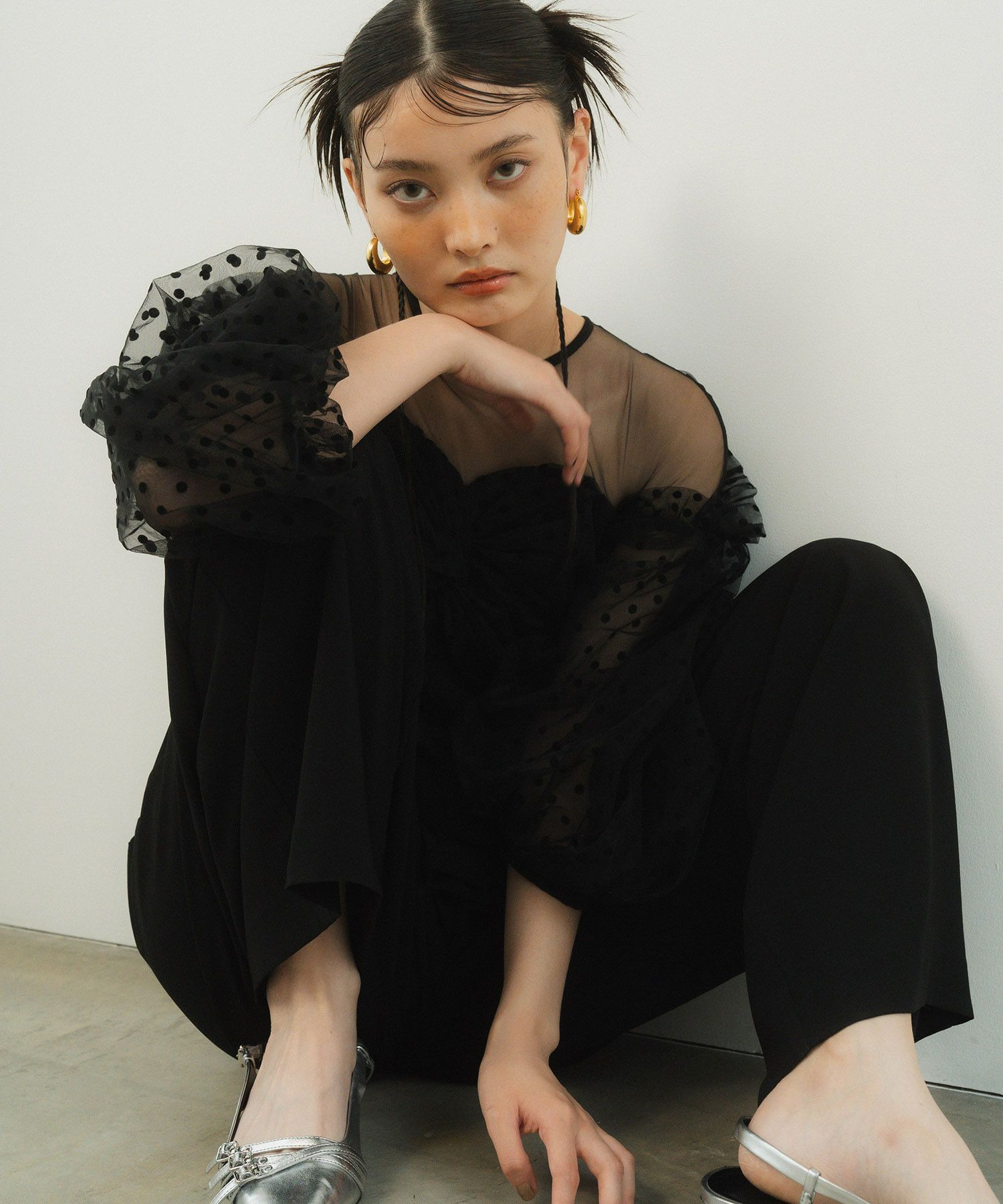 flocky dot pants dress | ANDRESD