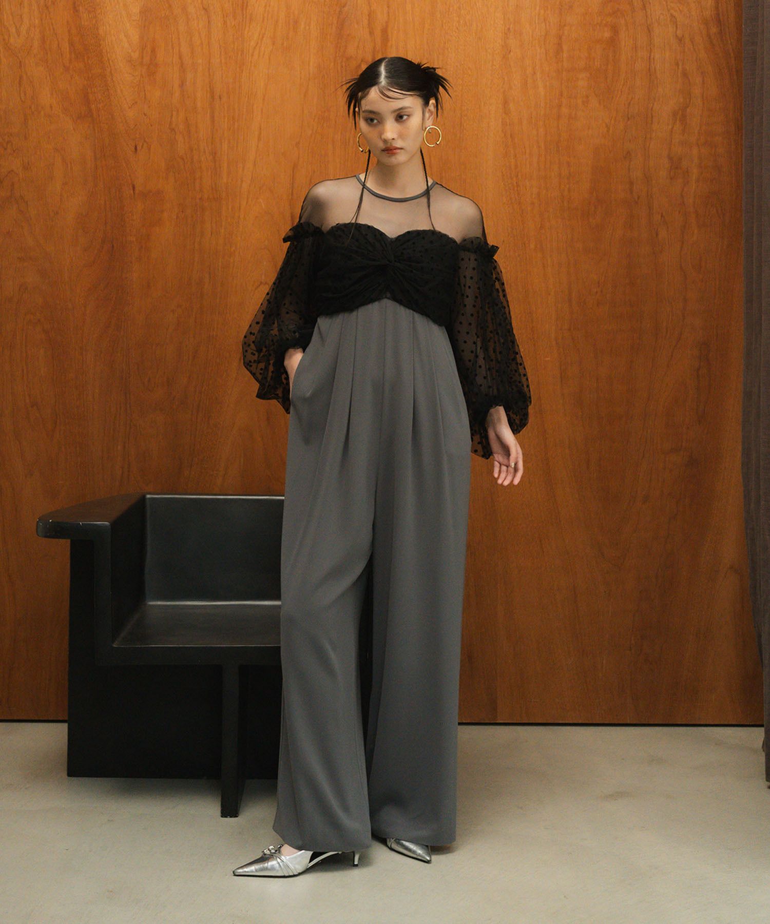 flocky dot pants dress | ANDRESD 