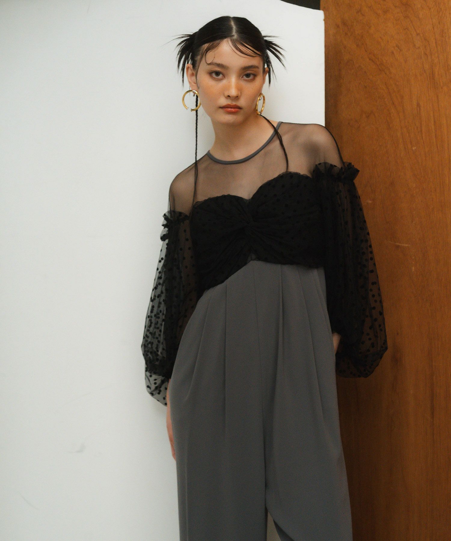 flocky dot pants dress | ANDRESD