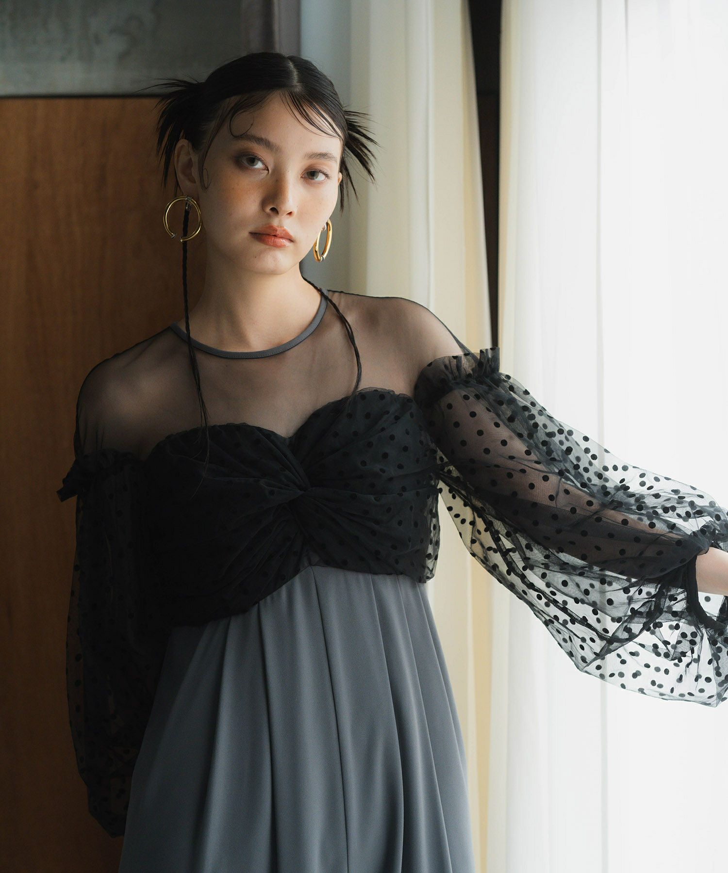 flocky dot pants dress | ANDRESD