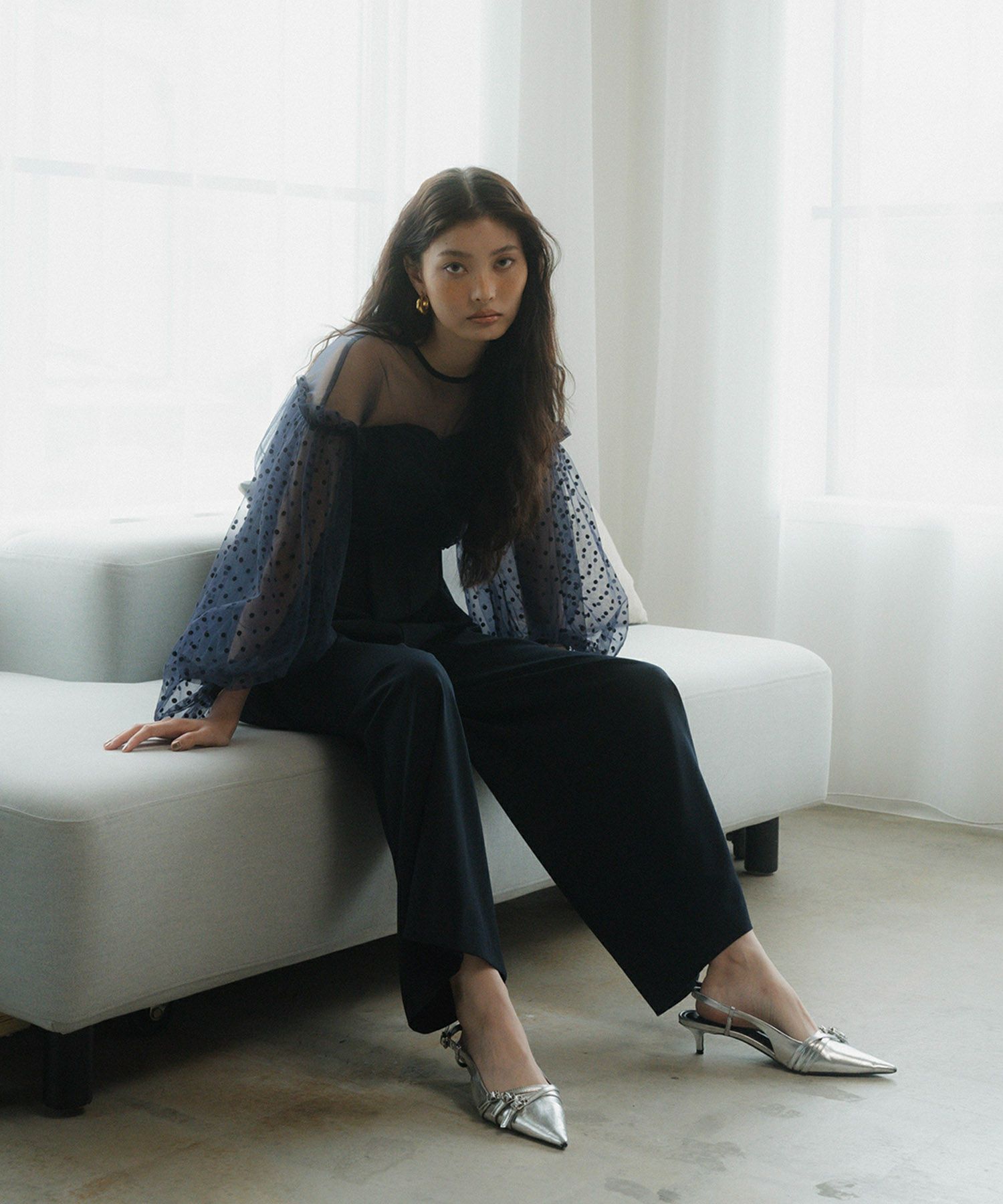 flocky dot pants dress | ANDRESD