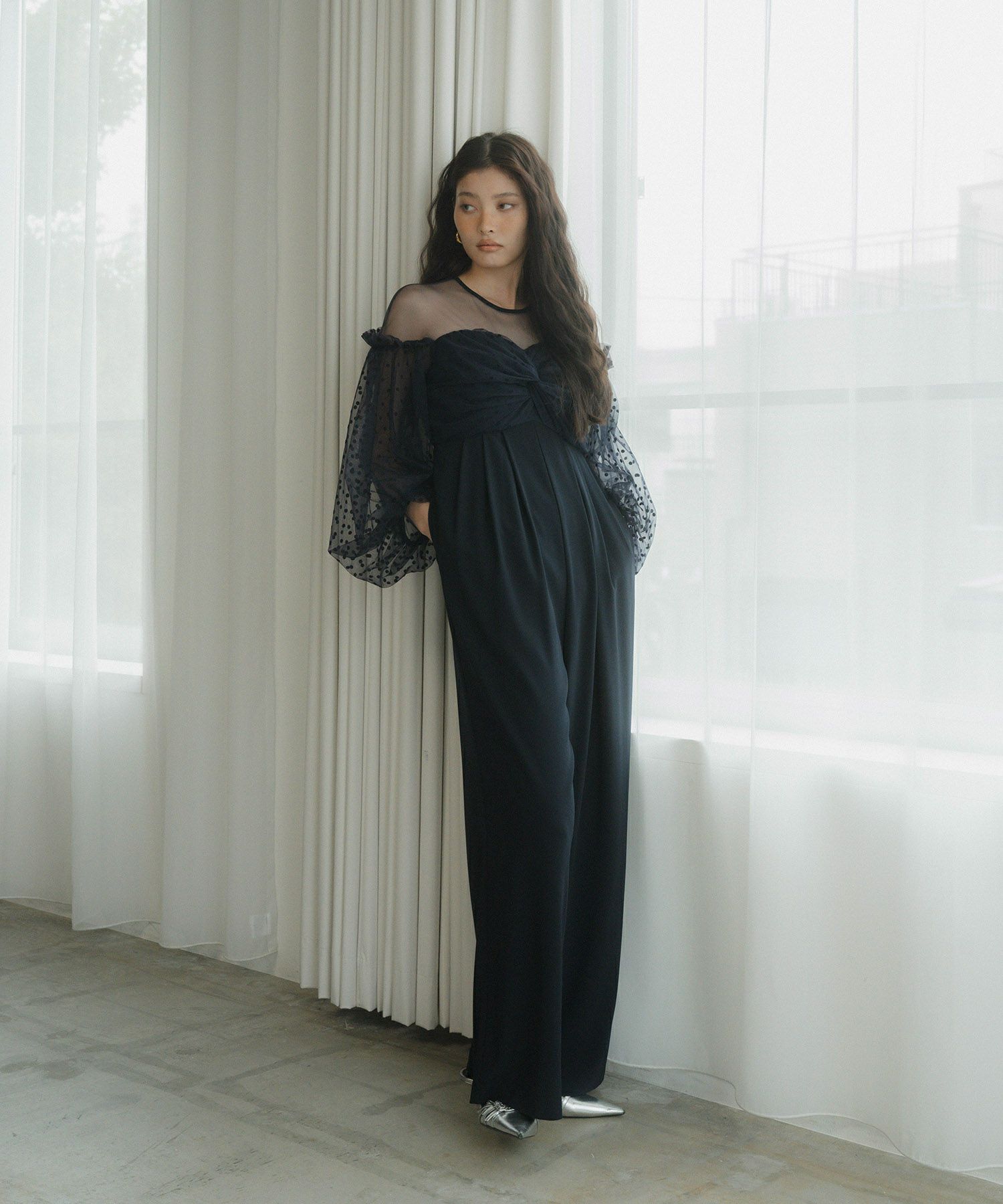 flocky dot pants dress | ANDRESD 