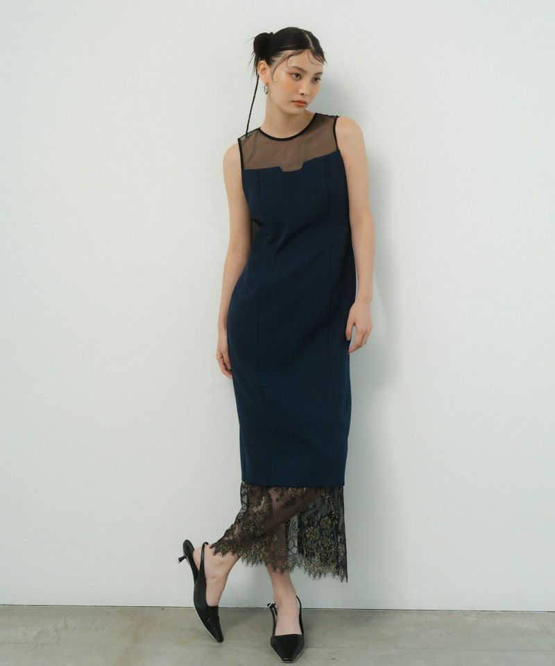 ANDRESD hem lace dress Lサイズ　結婚式　ドレス hem lace dress | ANDRESD
