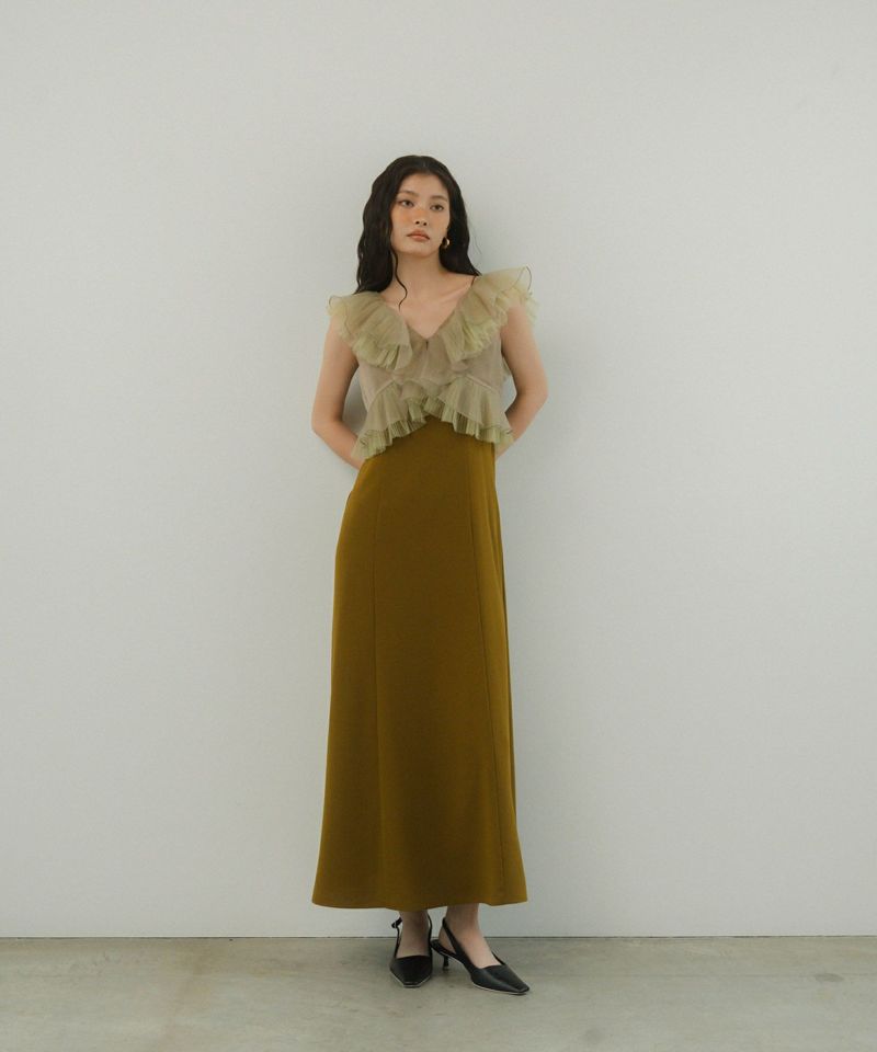 ANDRESD pleats tulle dress 結婚式ドレス ロングワンピ pleats tulle dress | ANDRESD