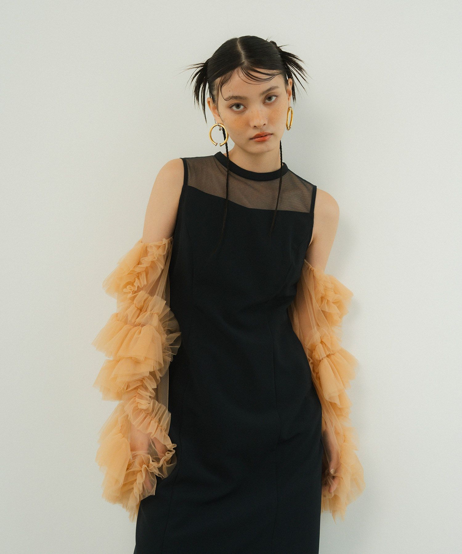 1210604 Powder Detached Sleeve Dress main image 1
