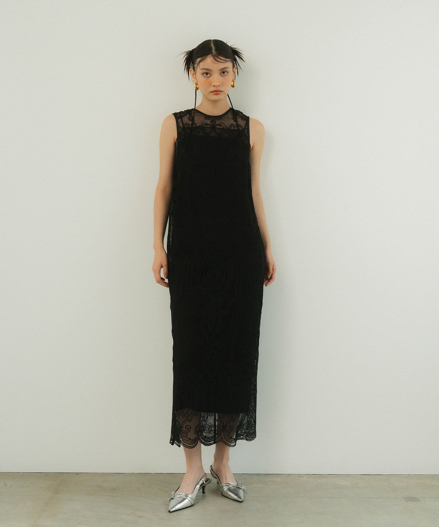 chemical lace zipper dress | ANDRESD 
