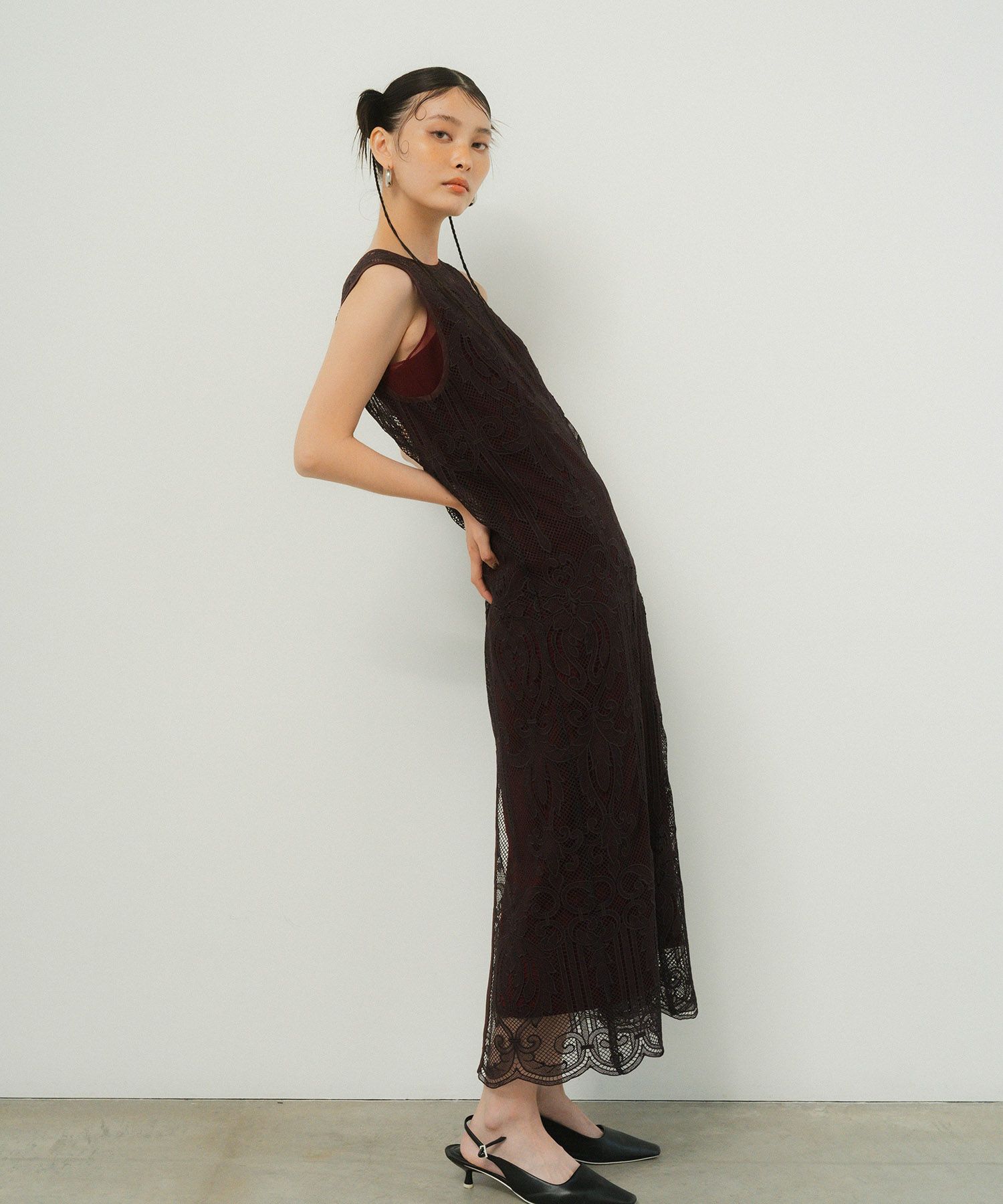 chemical lace zipper dress | ANDRESD