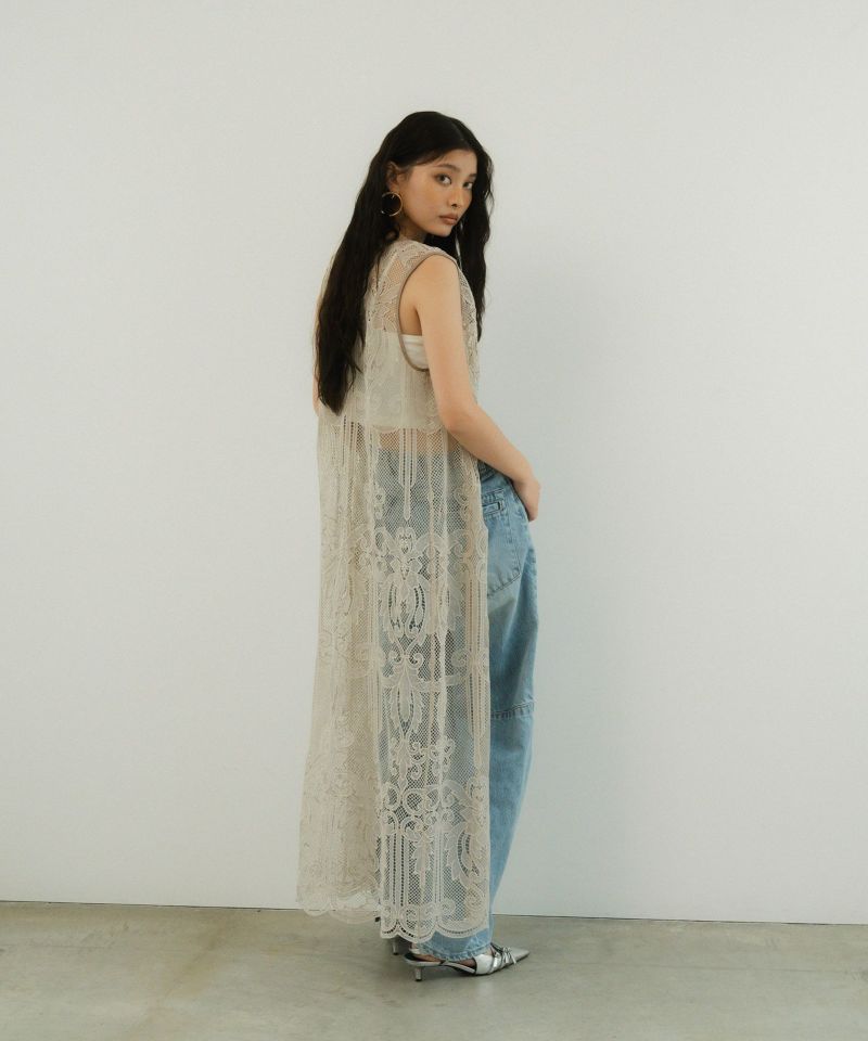 chemical lace zipper dress | ANDRESD