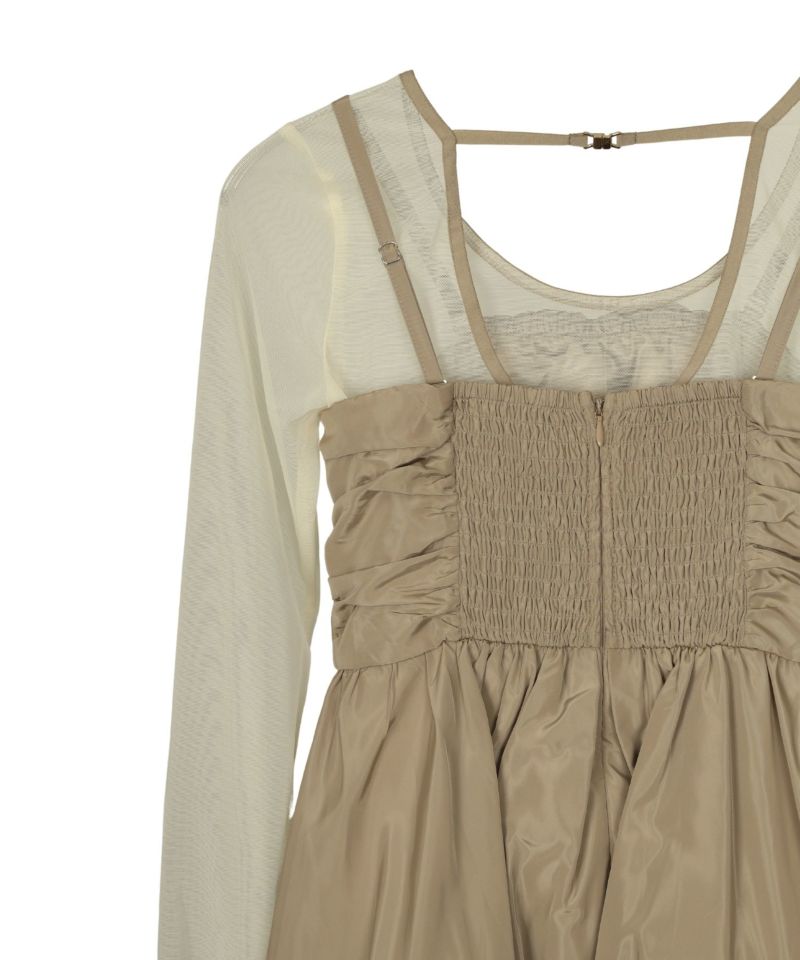 shirring gather setup dress | ANDRESD