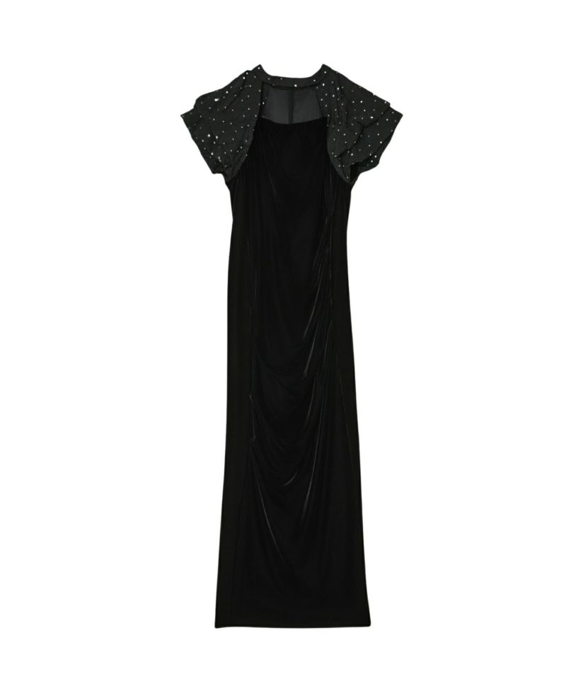 drape velour dress | ANDRESD