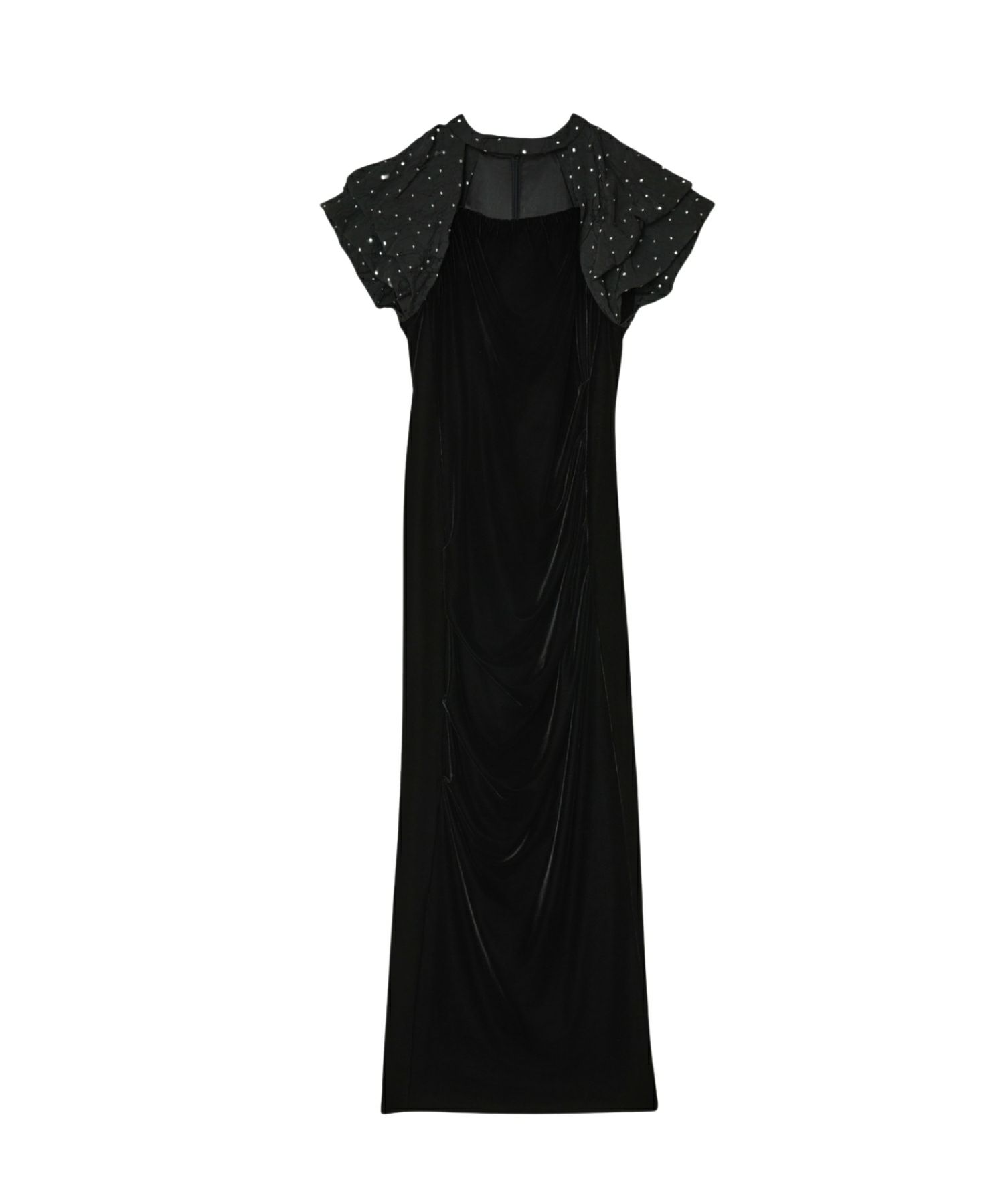 drape velour dress | ANDRESD