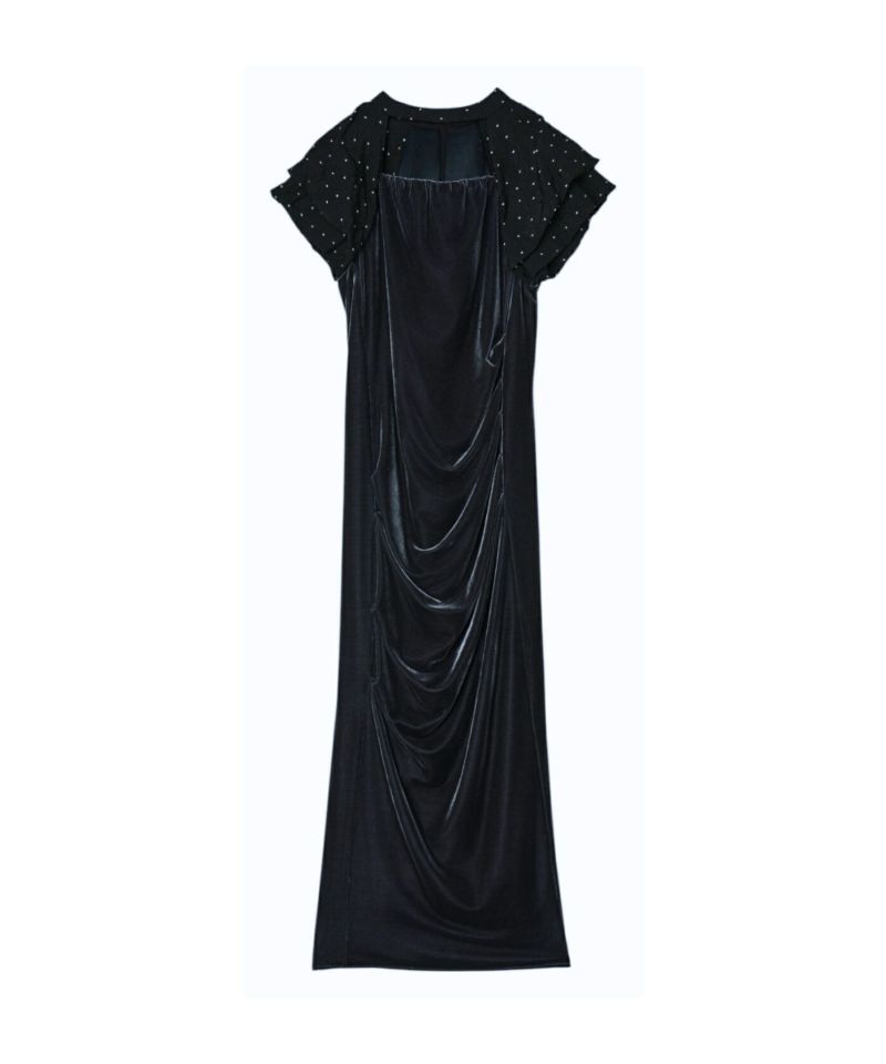 drape velour dress | ANDRESD