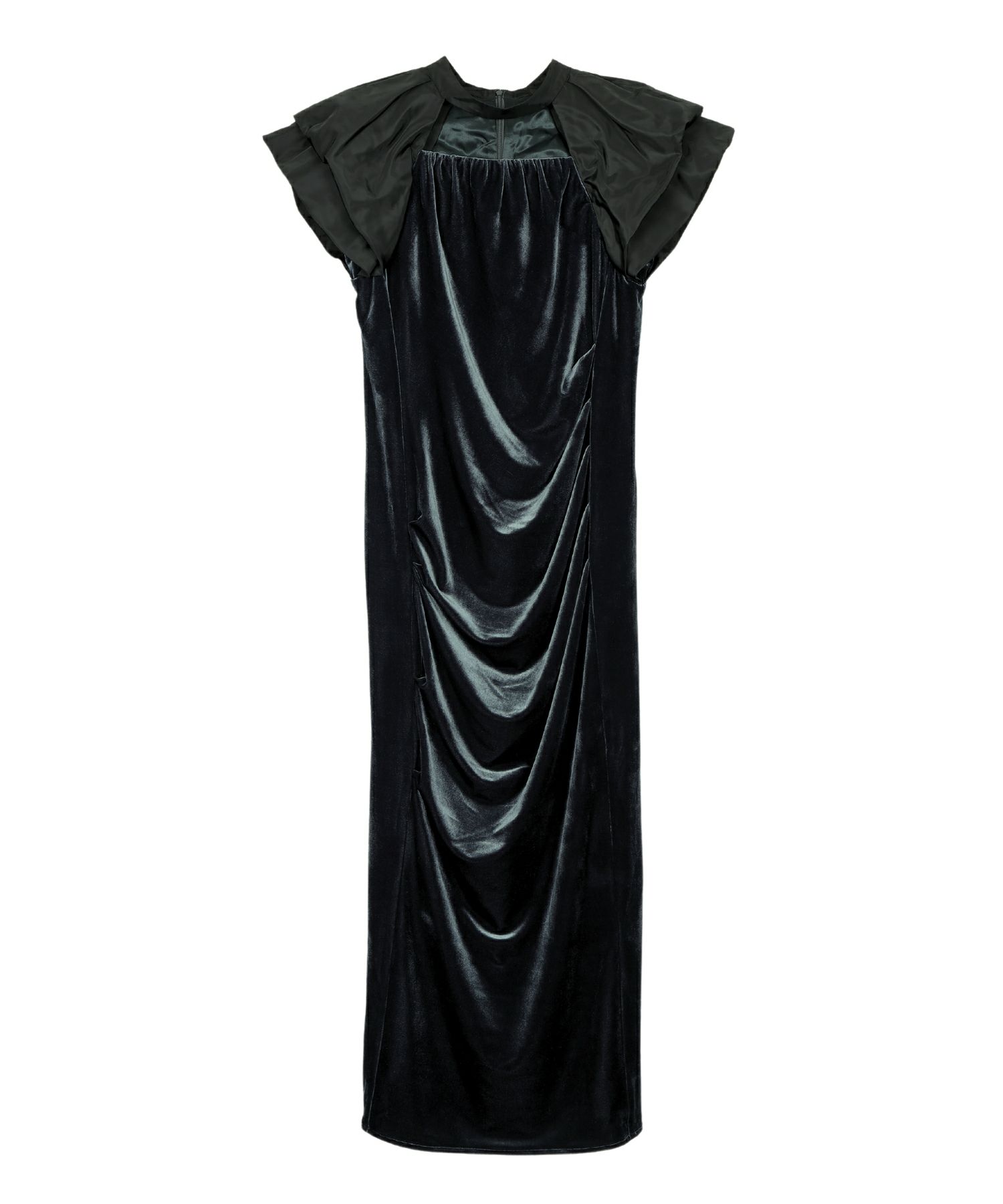 drape velour dress | ANDRESD