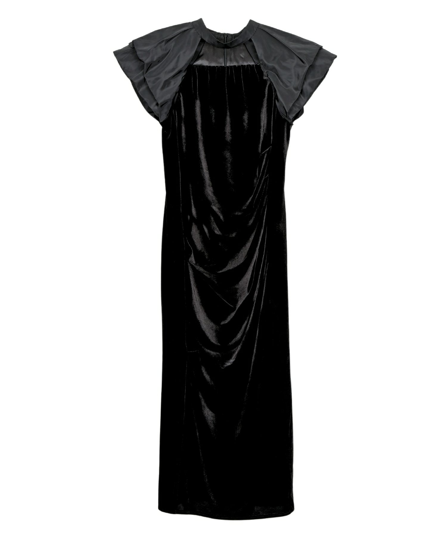 drape velour dress | ANDRESD