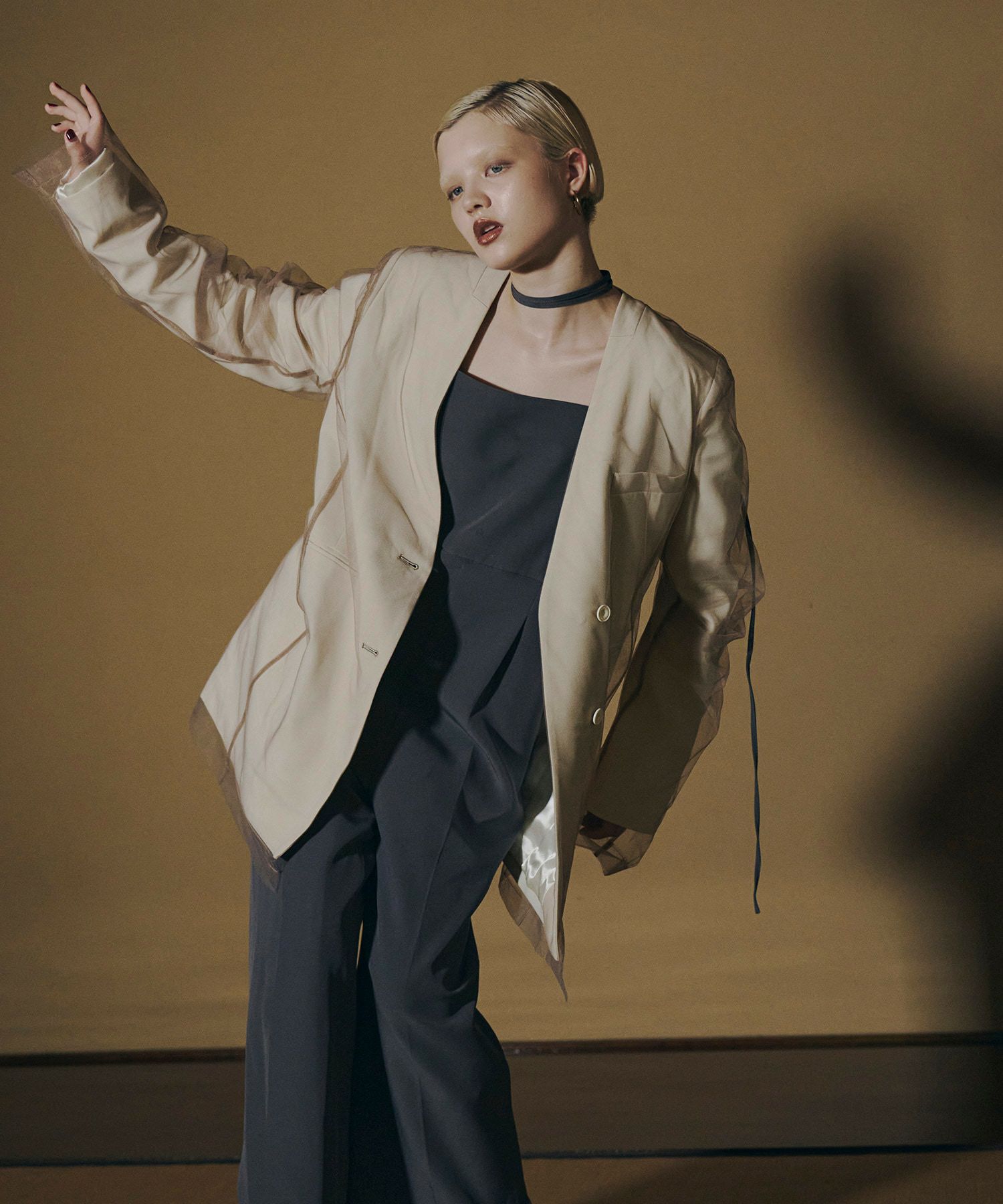 boxy layered tulle jacket | ANDRESD