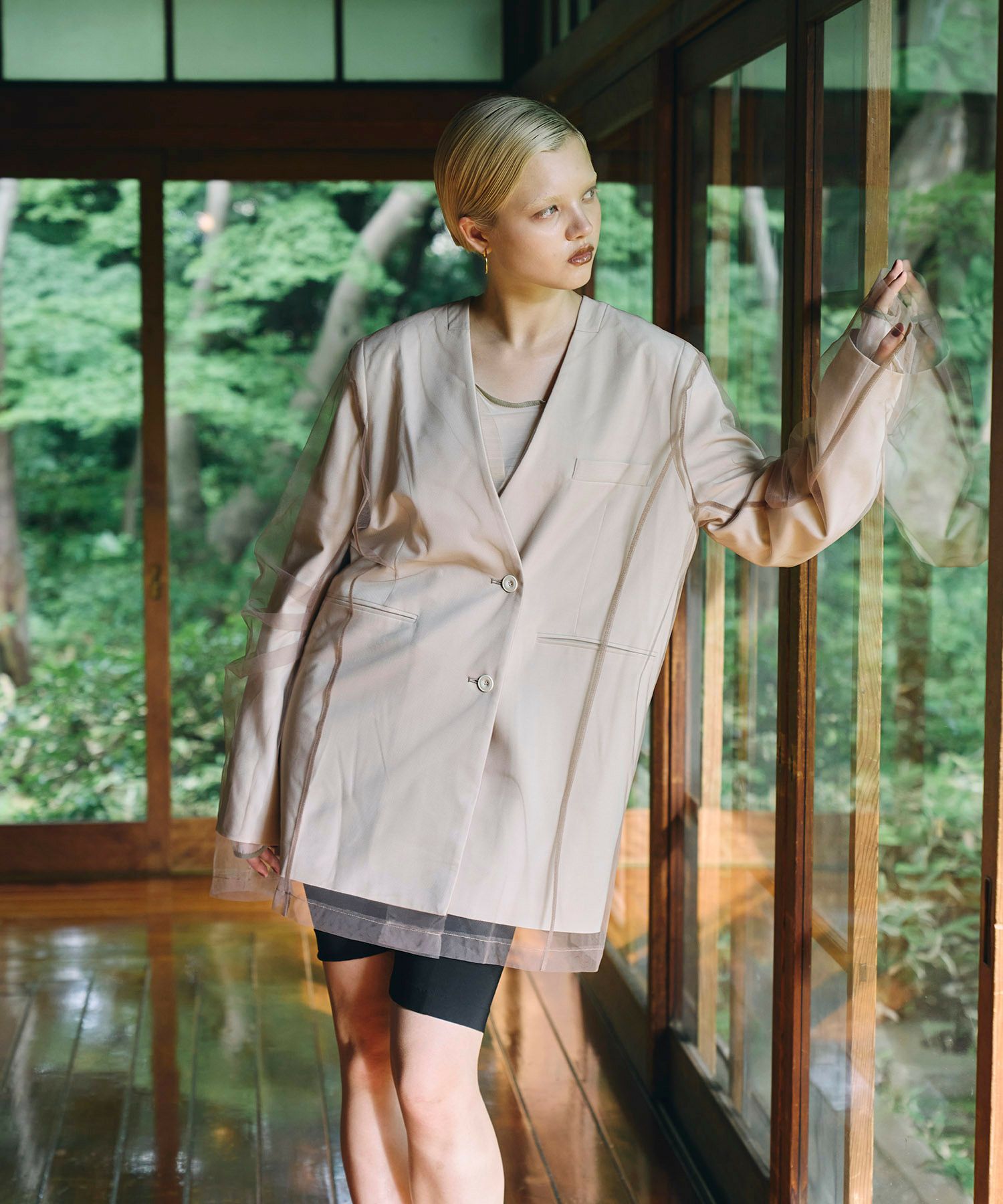 boxy layered tulle jacket | ANDRESD