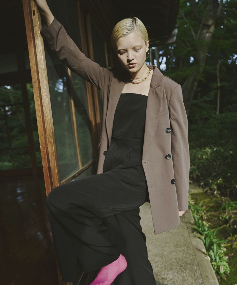 ANDRESD peaked lapel jacket ベージュ M peaked lapel jacket | ANDRESD
