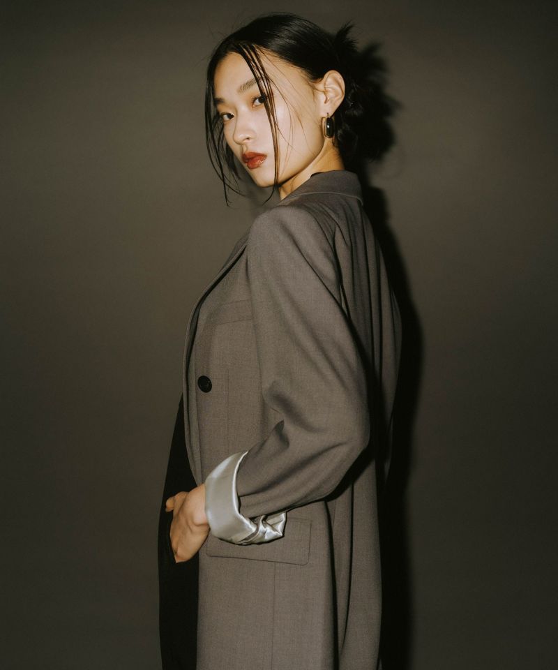 ANDRESD peaked lapel jacket ベージュ M peaked lapel jacket | ANDRESD