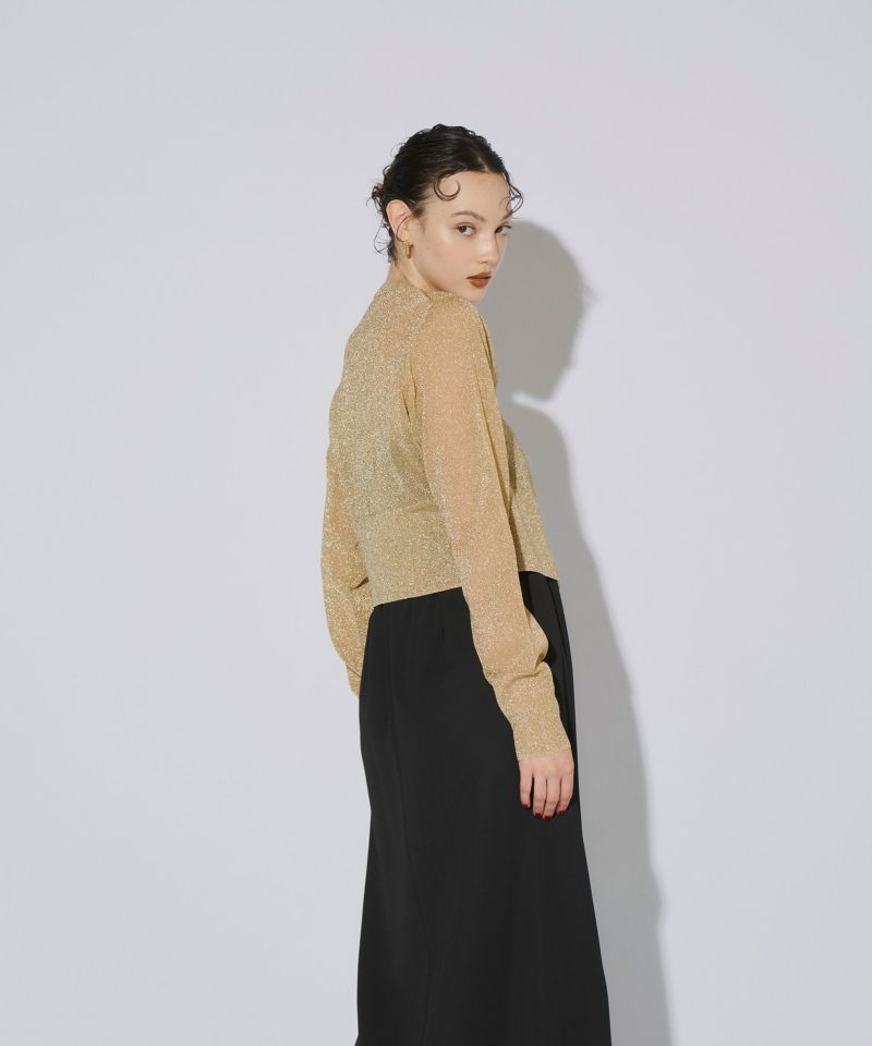 glitter crew neck cardigan | ANDRESD