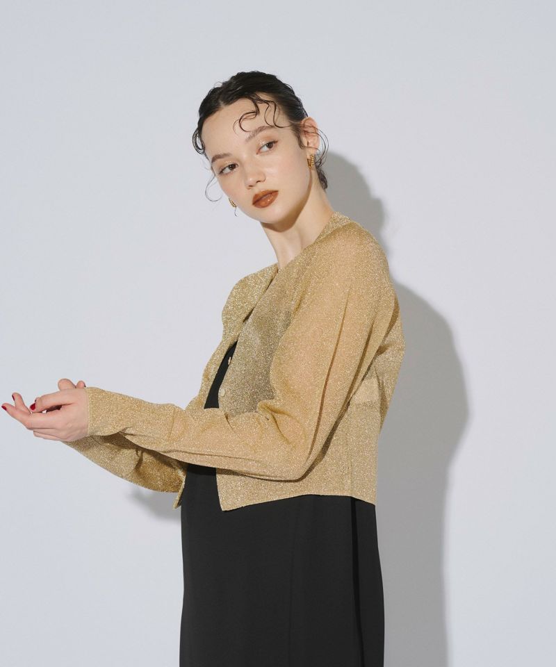 【ANDRESD】glitter crew neck cardigan glitter crew neck cardigan | ANDRESD