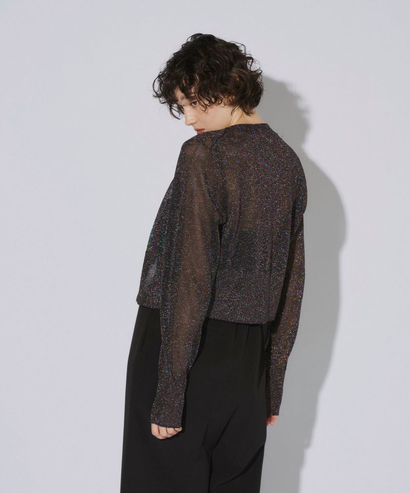 glitter crew neck cardigan | ANDRESD