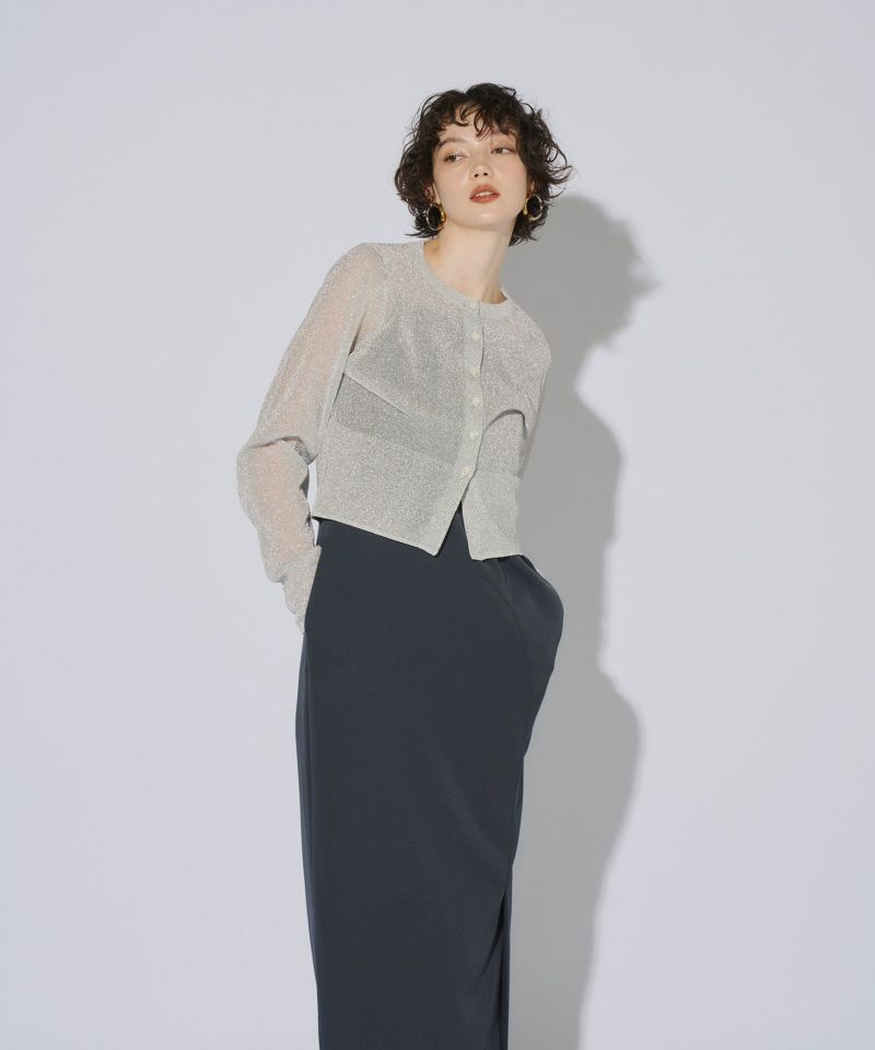 glitter crew neck cardigan | ANDRESD