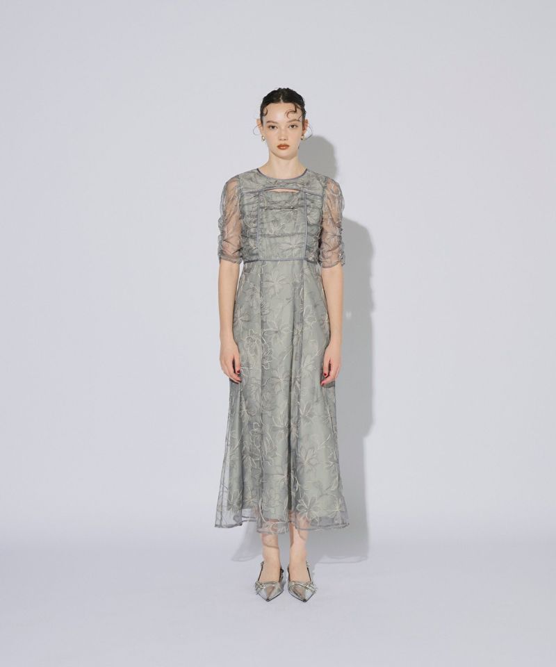 ANDRESD key neck embroidery dress | ALL ITEM | ROOM903 online