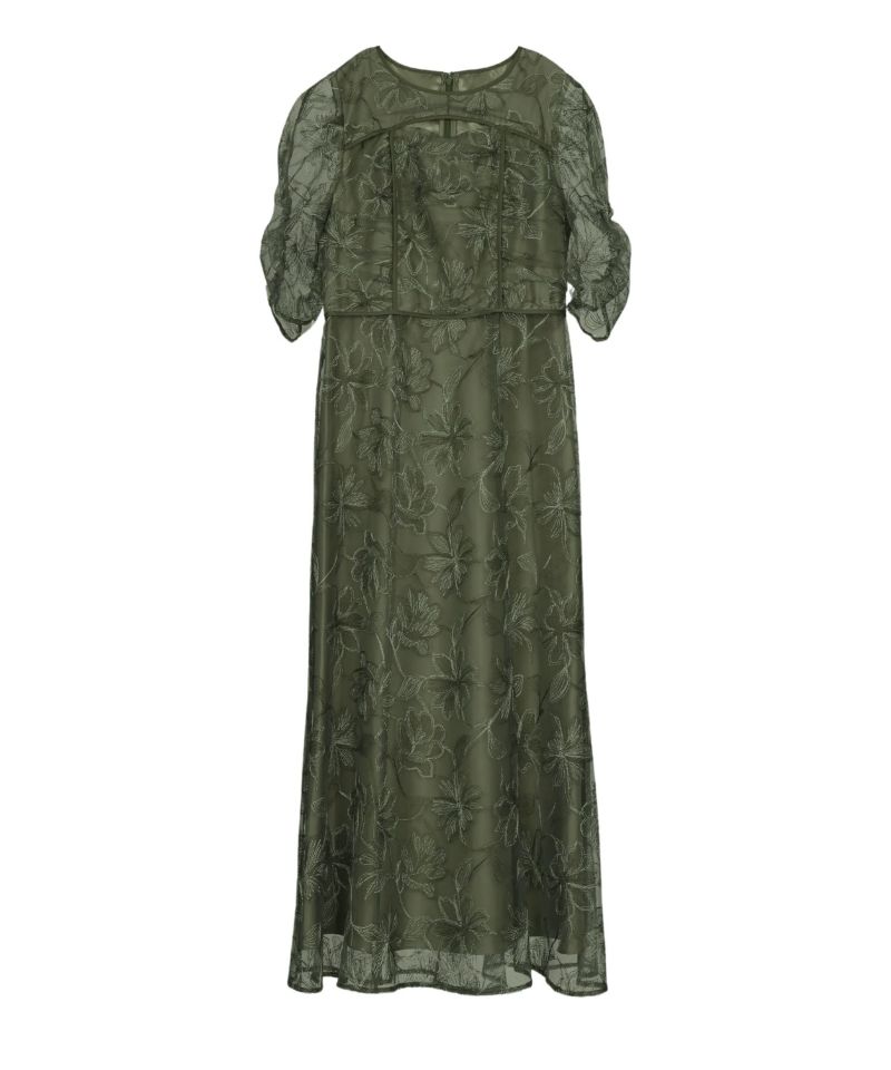 ANDRESD アンドレスド damask gather dress M アンドレスド ダマスクギャザードレス 結婚式 お呼ばれ ドレス