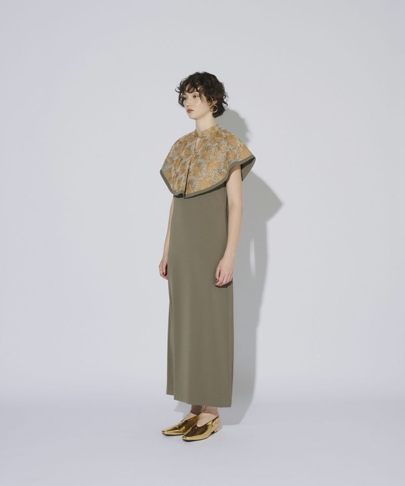 embroidery cape dress | ANDRESD
