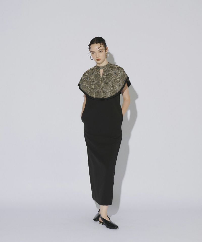 embroidery cape dress | ANDRESD