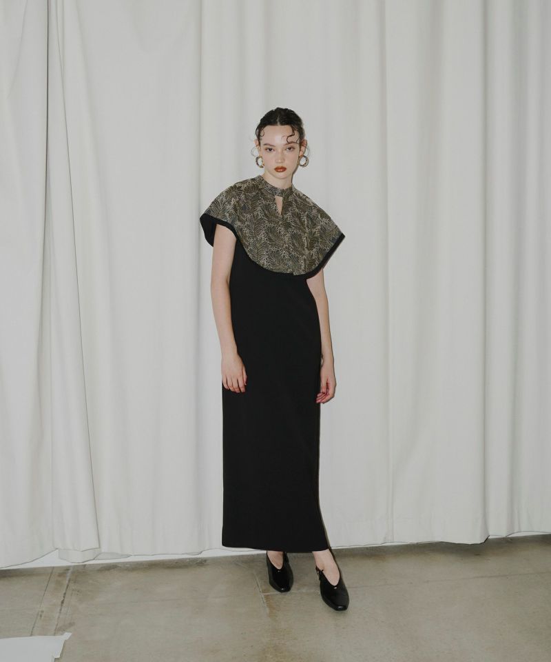 embroidery cape dress | ANDRESD