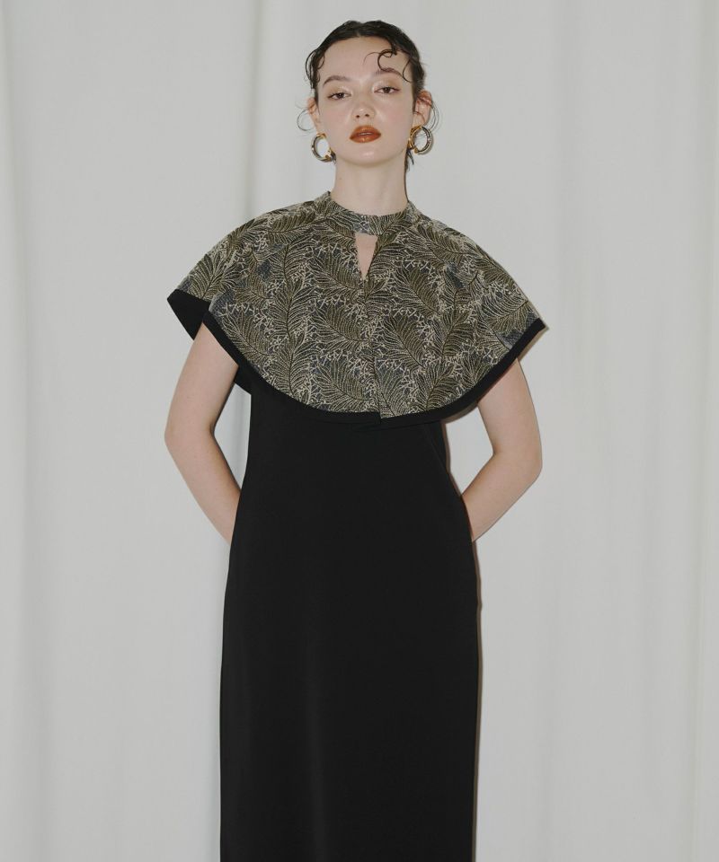 embroidery cape dress | ANDRESD