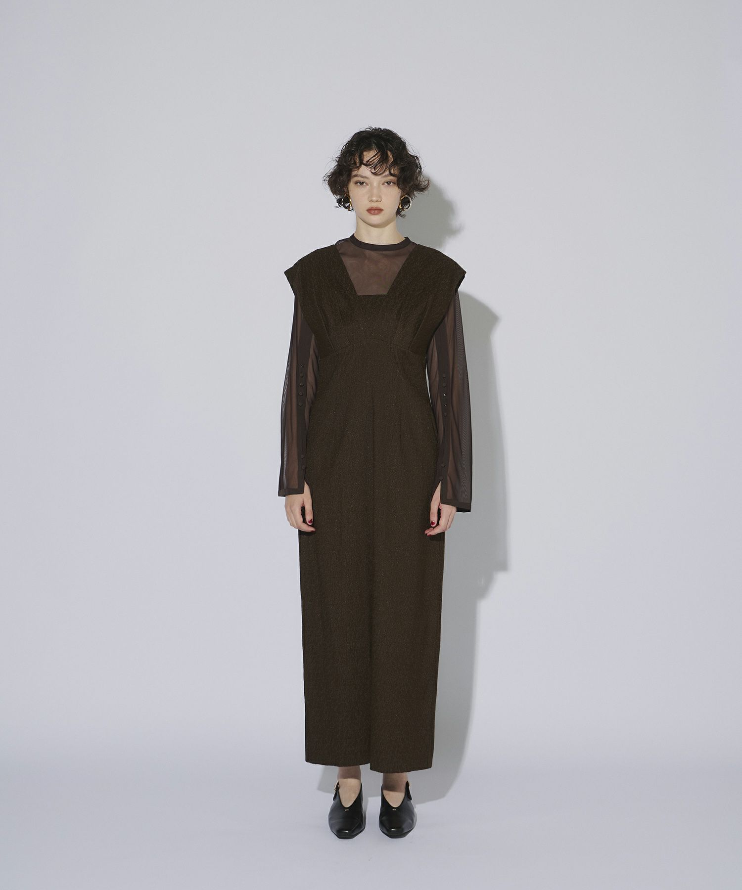 ANDRÉSD V line jacquard dress V line jacquard dress | ANDRESD