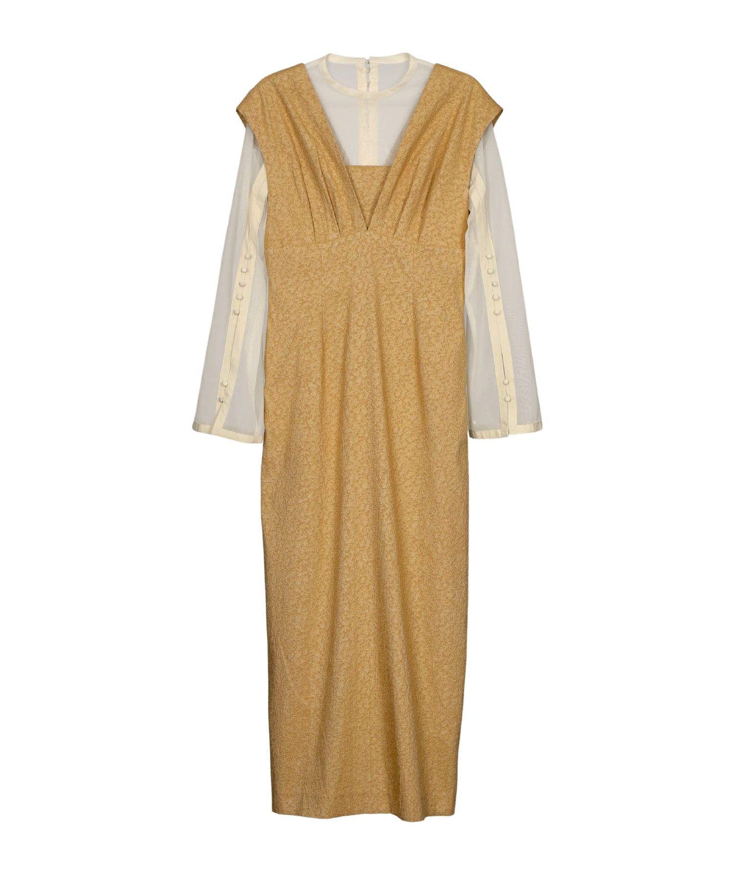 V line jacquard dress | ANDRESD