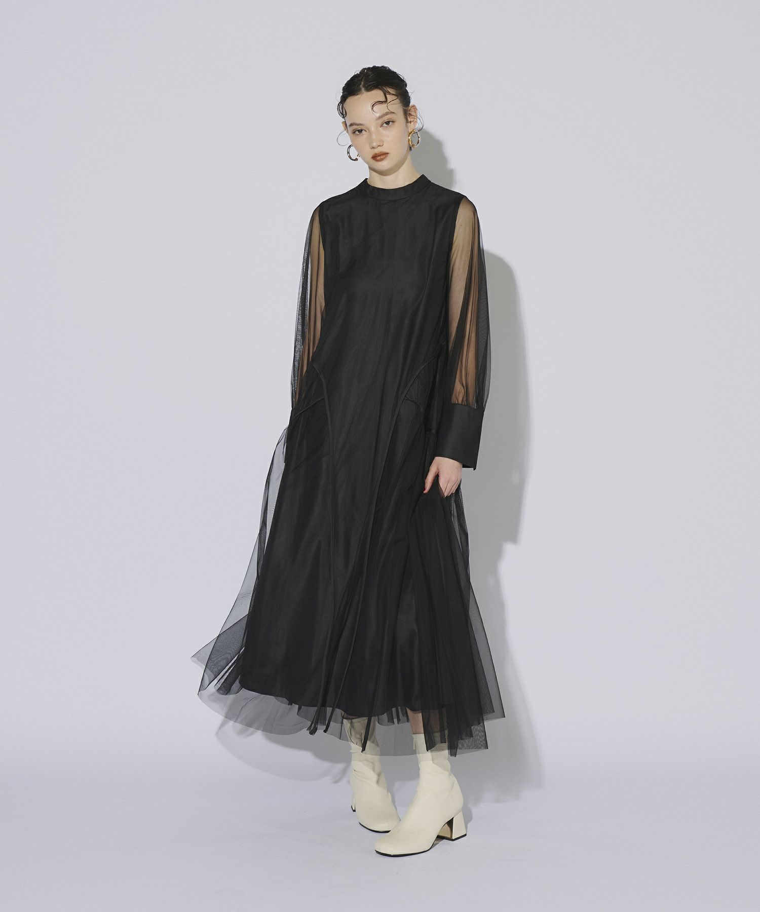 piping tulle dress | ANDRESD