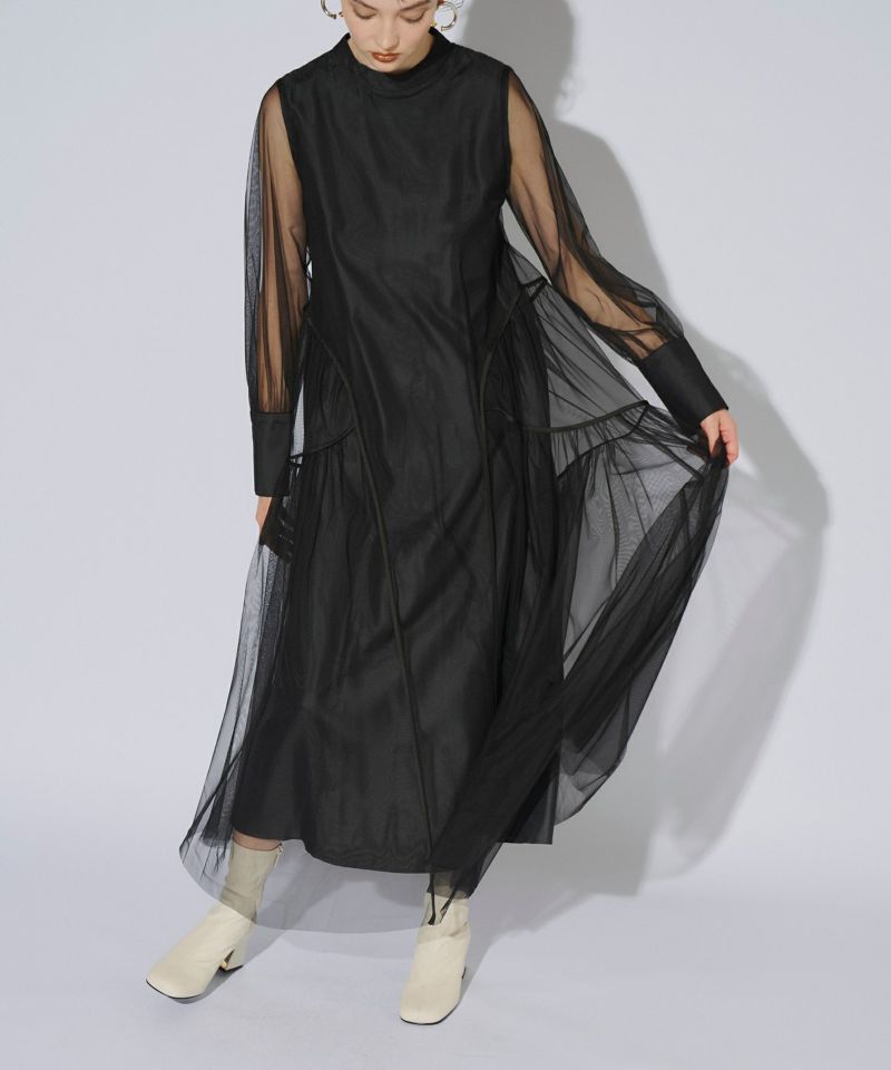 piping tulle dress | ANDRESD