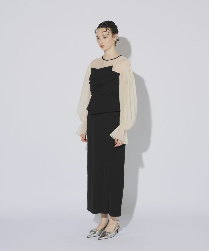 draped bustier dress | ANDRESD